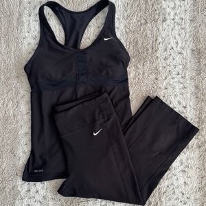 Nike Black Workout Tank and Leggings